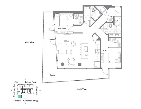 floor plan of the upper level of the renovated home